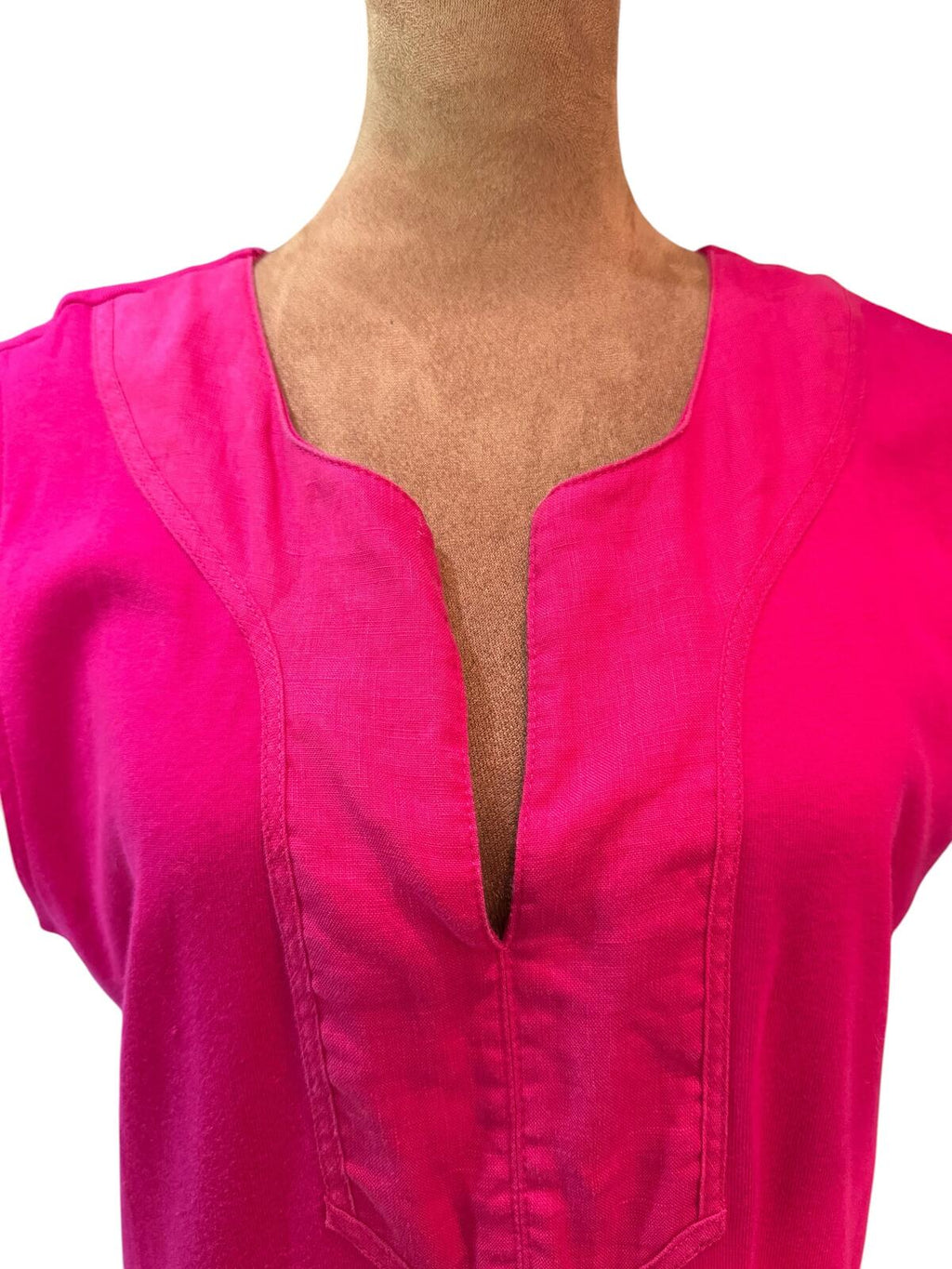 Ralph Lauren Sleeveless Dress with Notch Neckline