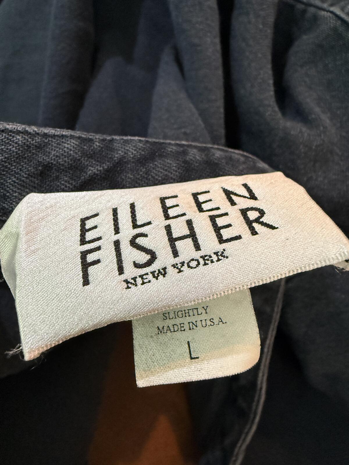 Eileen Fisher Long Sleeve Button-Up Shirt Dress