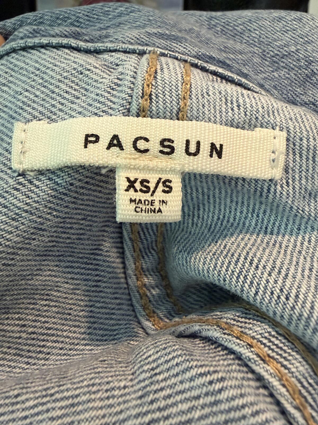 Pacsun Light Wash Cropped Denim Jacket with Raw Hem