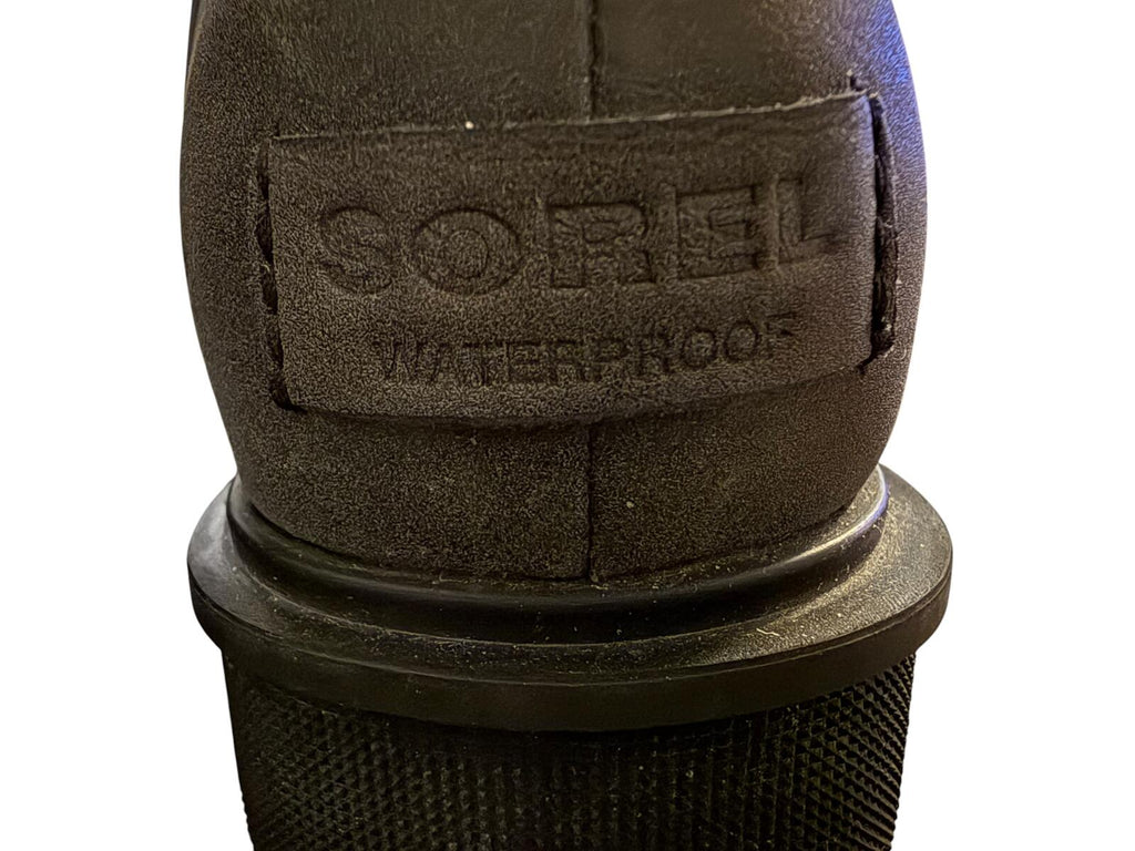 Sorel Black Waterproof Zip Ankle Boots