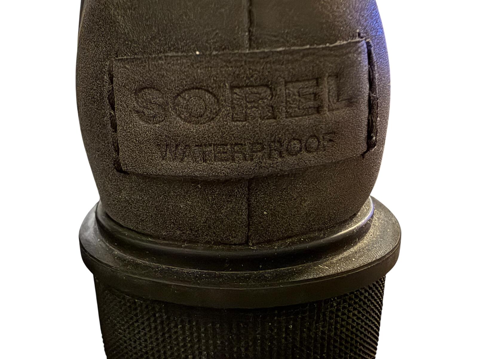 Sorel Black Waterproof Zip Ankle Boots