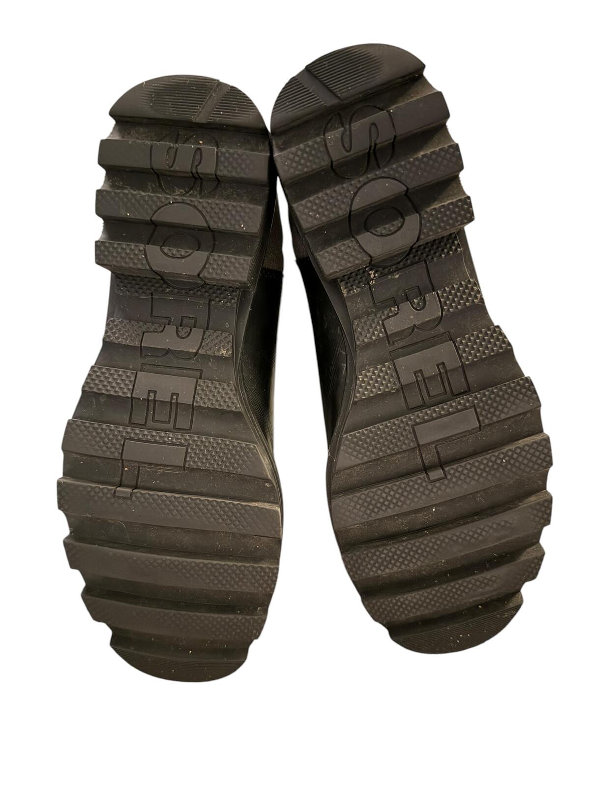 Sorel Black Waterproof Zip Ankle Boots