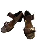 Naot Brown Leather Ankle Strap Heeled Sandals EU 38