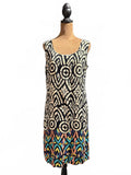 Kachel Sleeveless Abstract Print Shift Dress