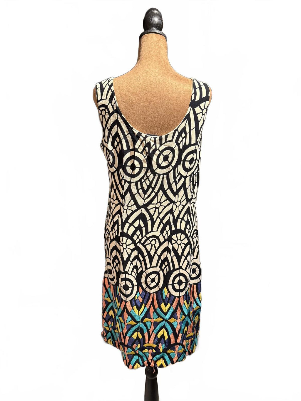 Kachel Sleeveless Abstract Print Shift Dress
