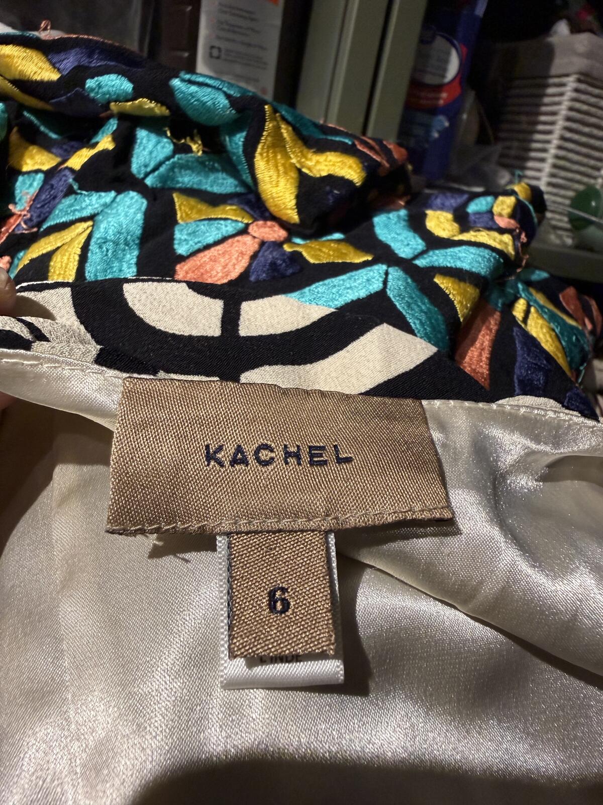 Kachel Sleeveless Abstract Print Shift Dress