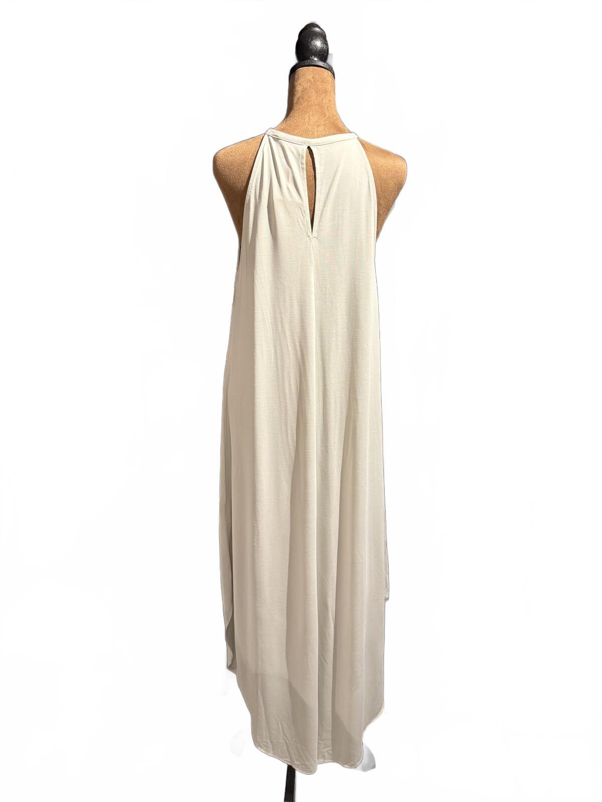 Double Zero Cream Halter Casual Maxi Dress