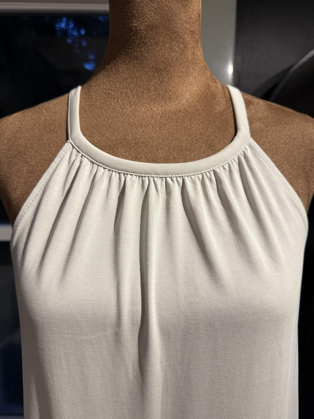 Double Zero Cream Halter Casual Maxi Dress
