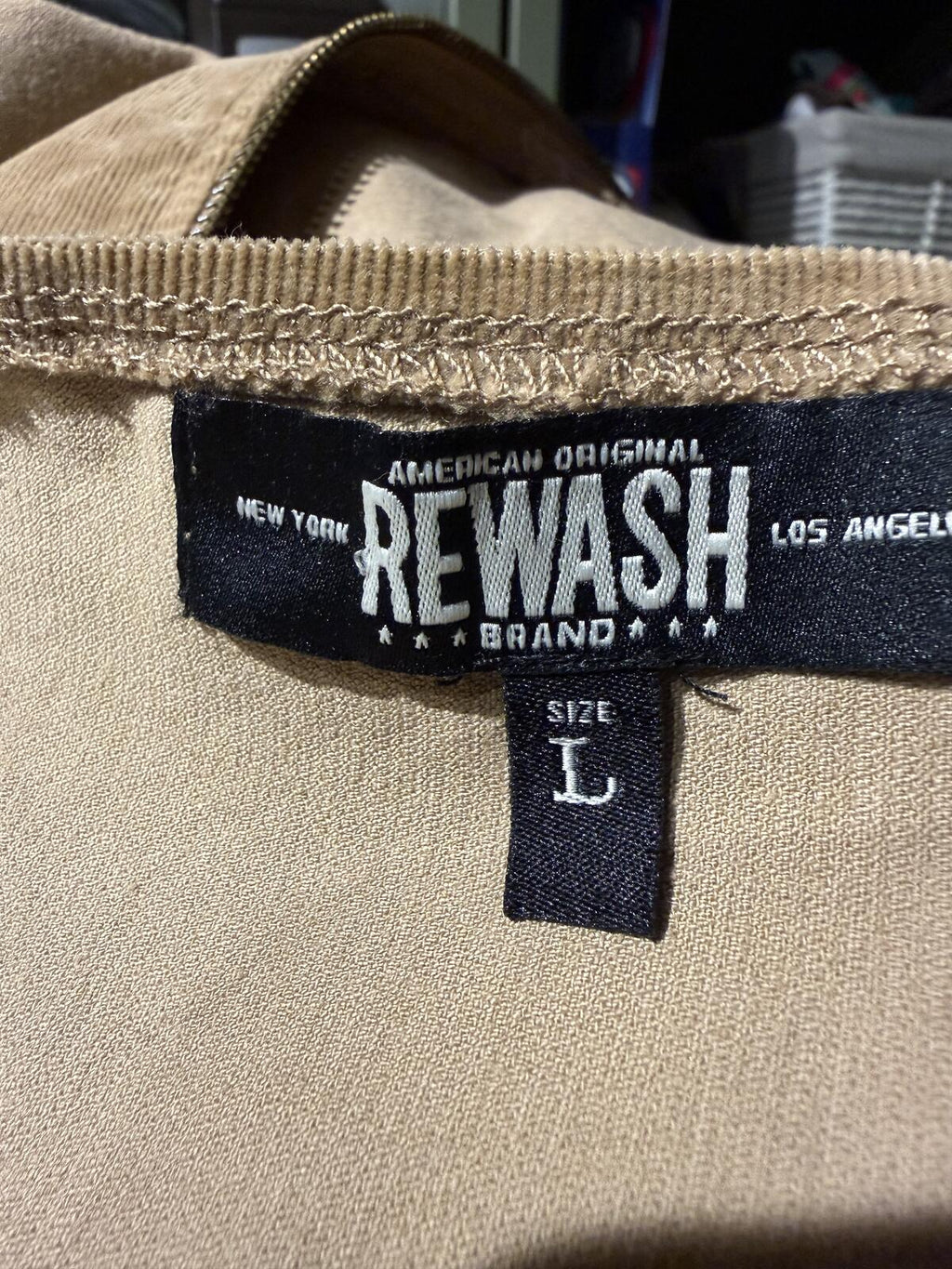 Rewash Tan Sleeveless Utility Zip-Front Belted Dress