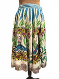 Persaman New York Vintage Cotton Printed Embellished Midi Skirt