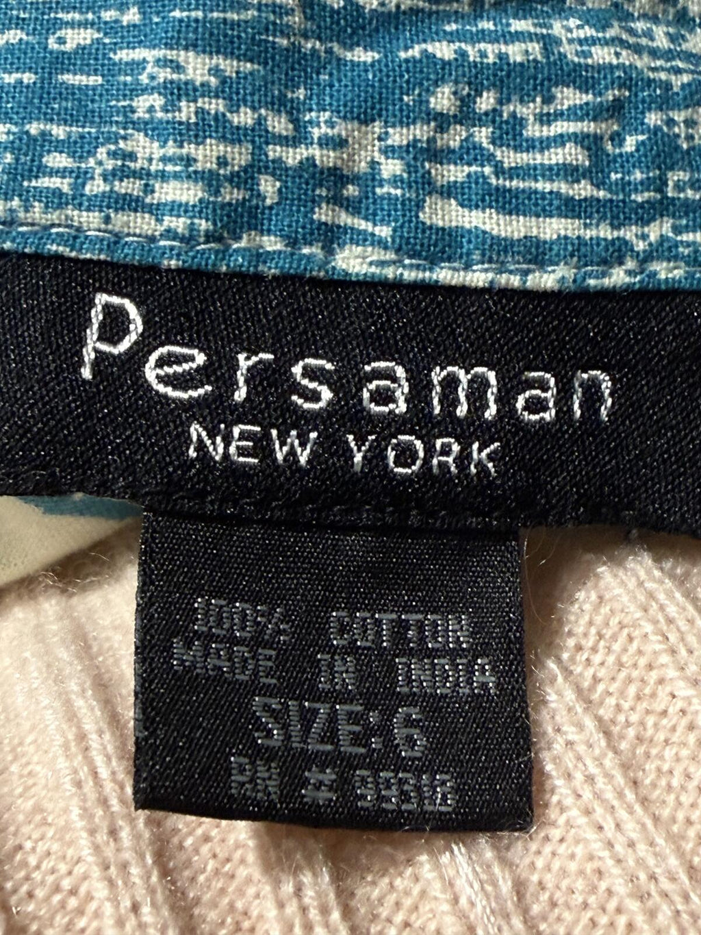 Persaman New York Vintage Cotton Printed Embellished Midi Skirt