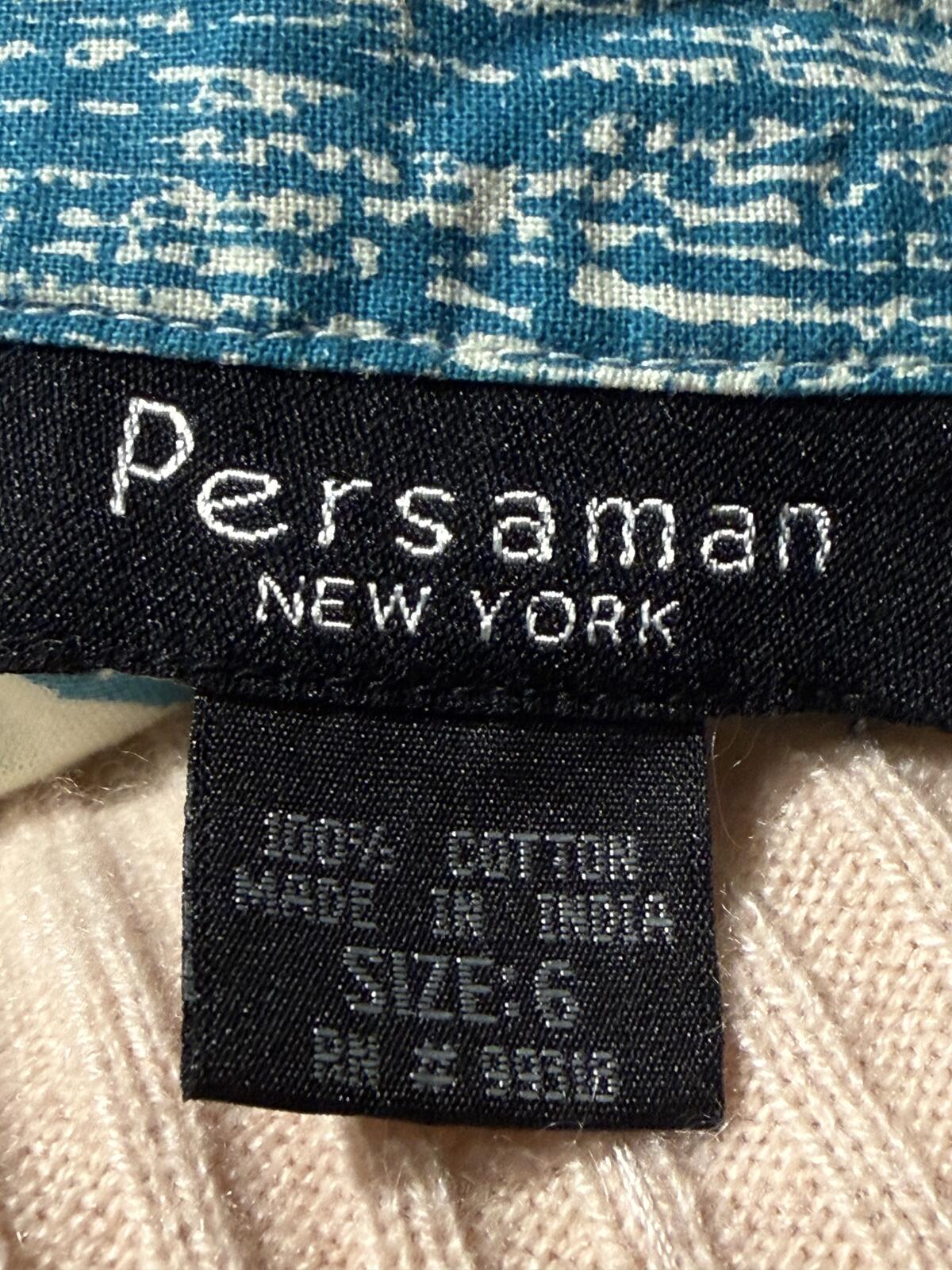 Persaman New York Vintage Cotton Printed Embellished Midi Skirt