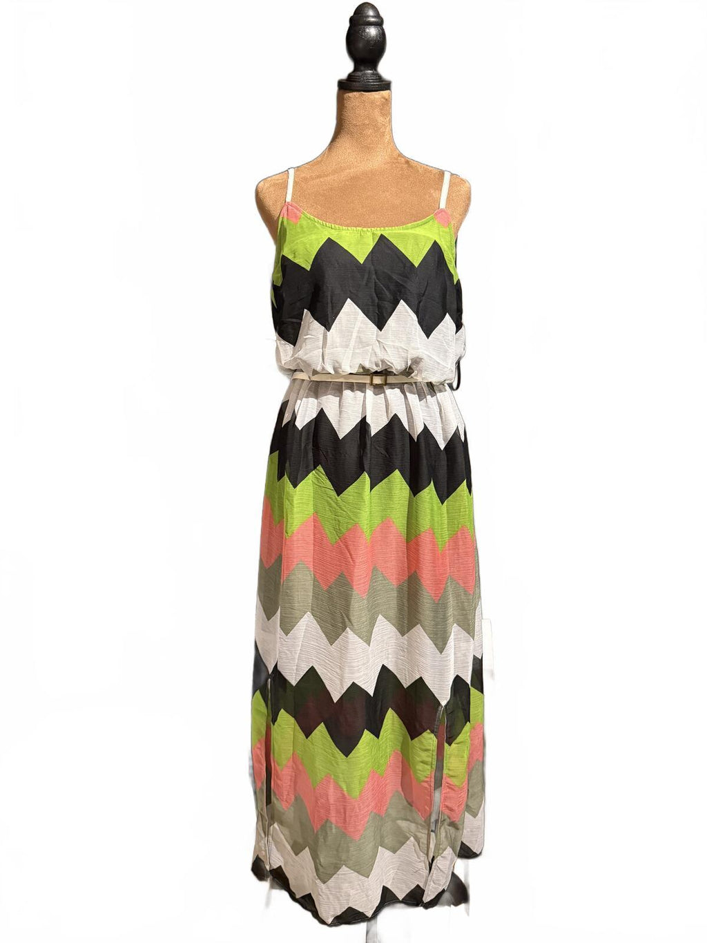 New Glory Zigzag Print Maxi Dress