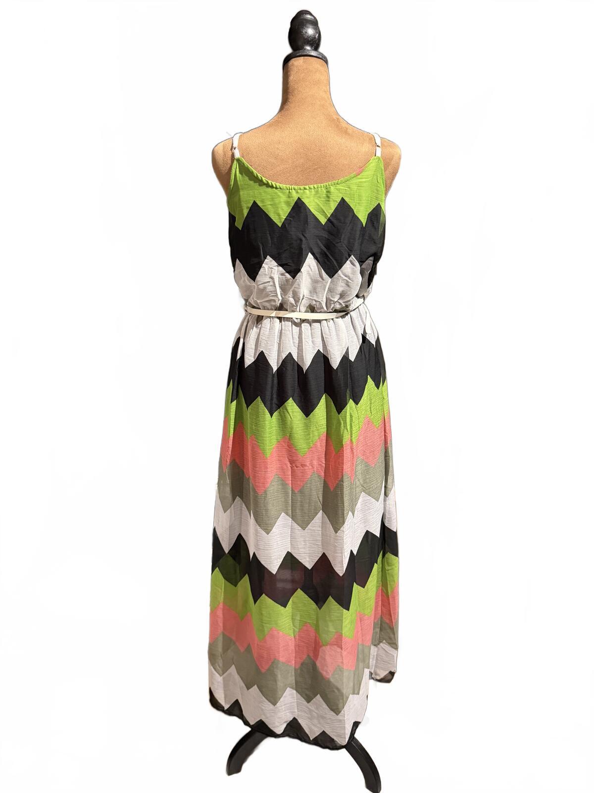 New Glory Zigzag Print Maxi Dress