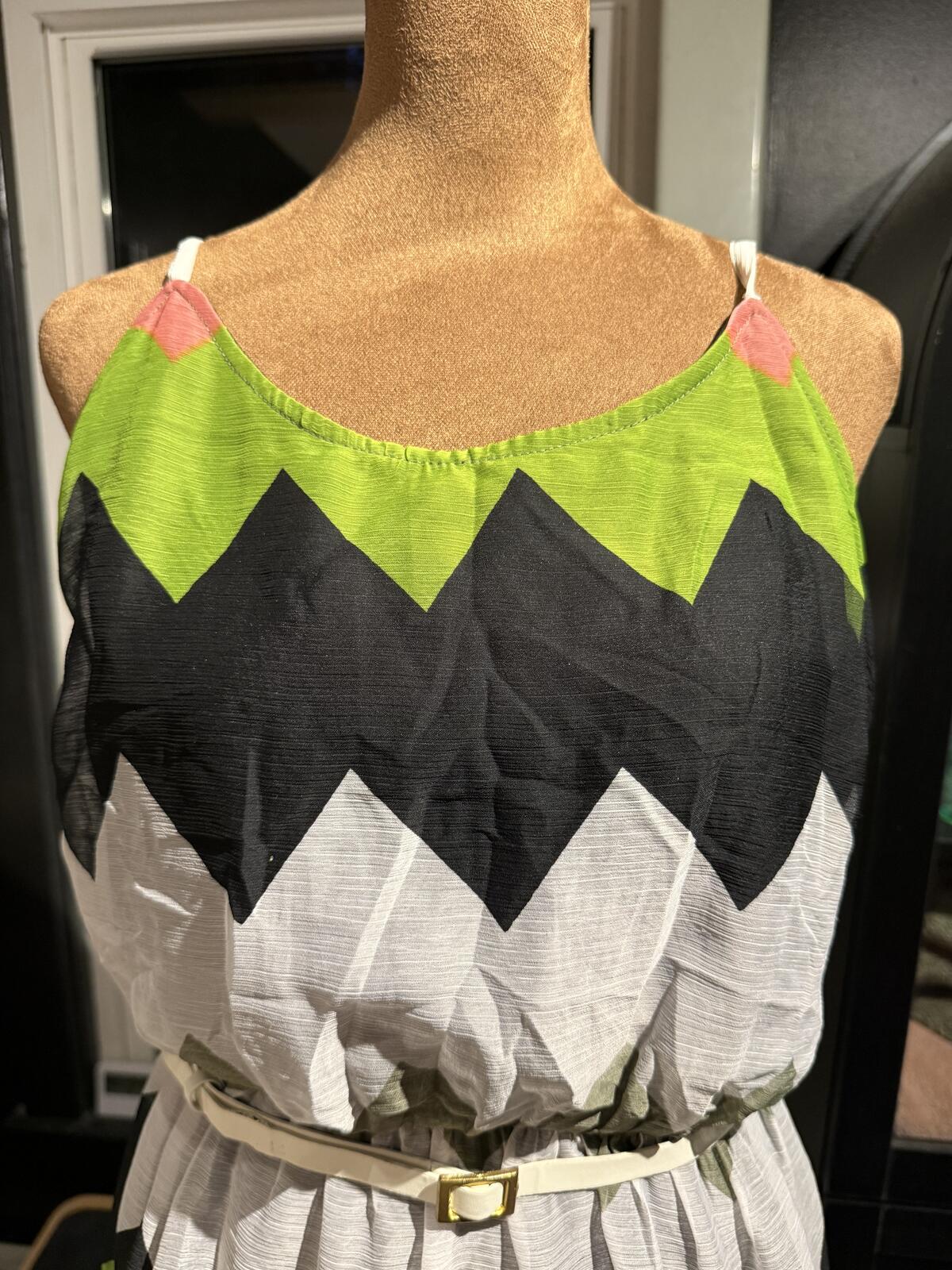New Glory Zigzag Print Maxi Dress