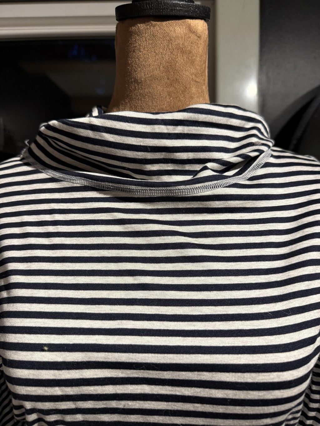Rivamonti Striped Cowl Neck Midi Dress