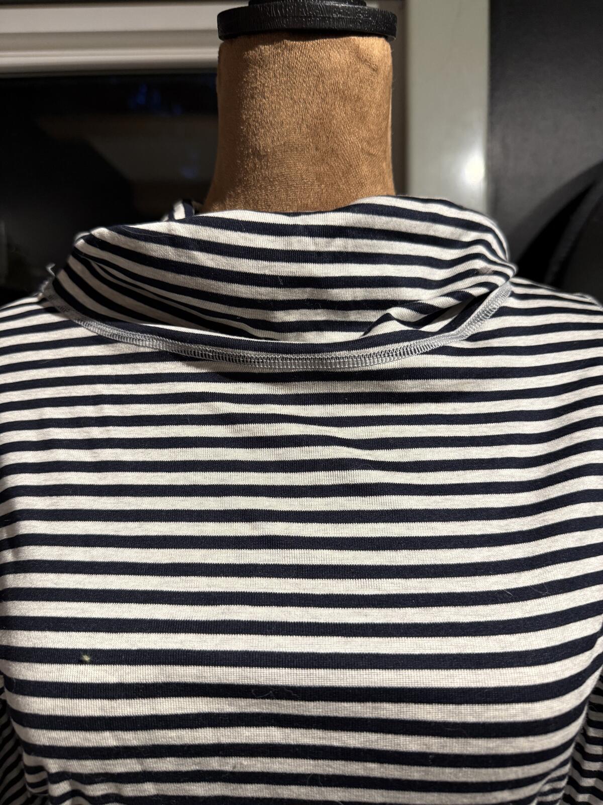 Rivamonti Striped Cowl Neck Midi Dress