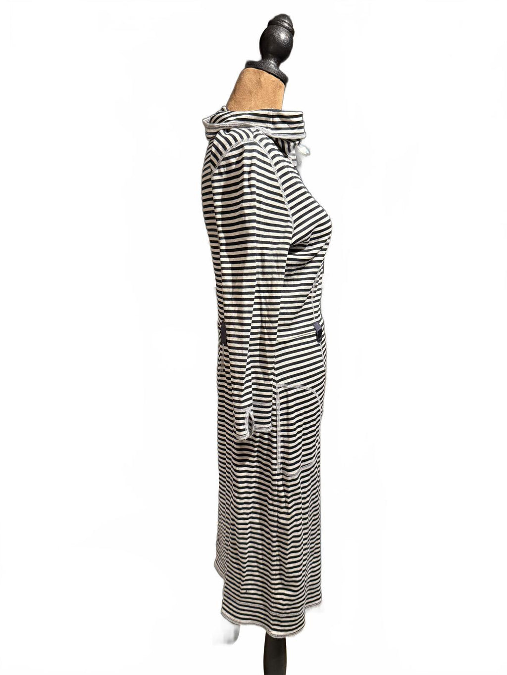 Rivamonti Striped Cowl Neck Midi Dress