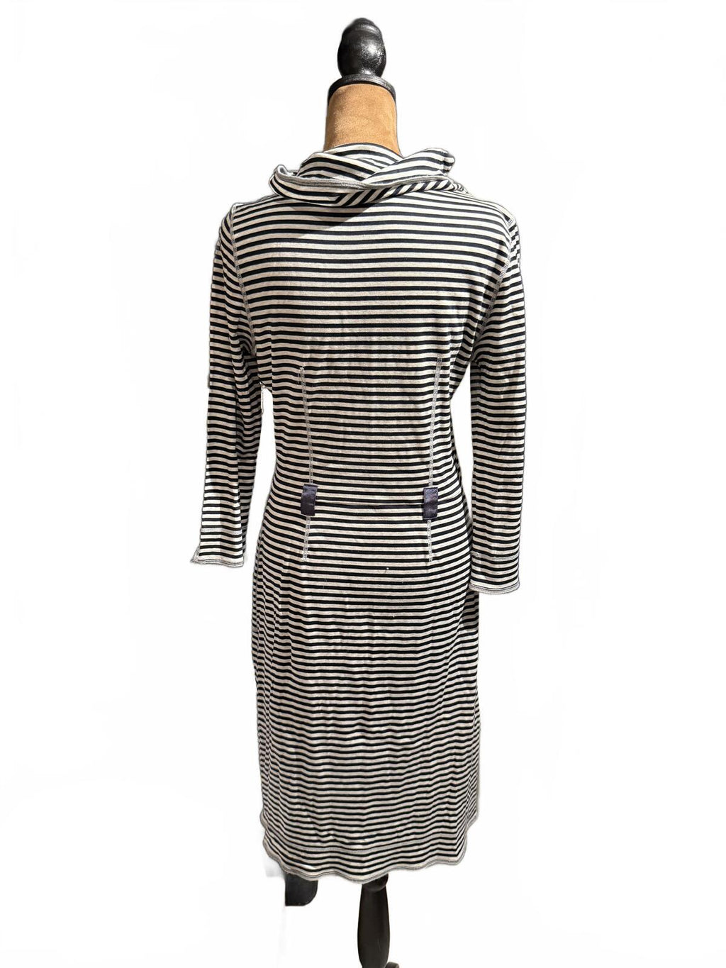 Rivamonti Striped Cowl Neck Midi Dress