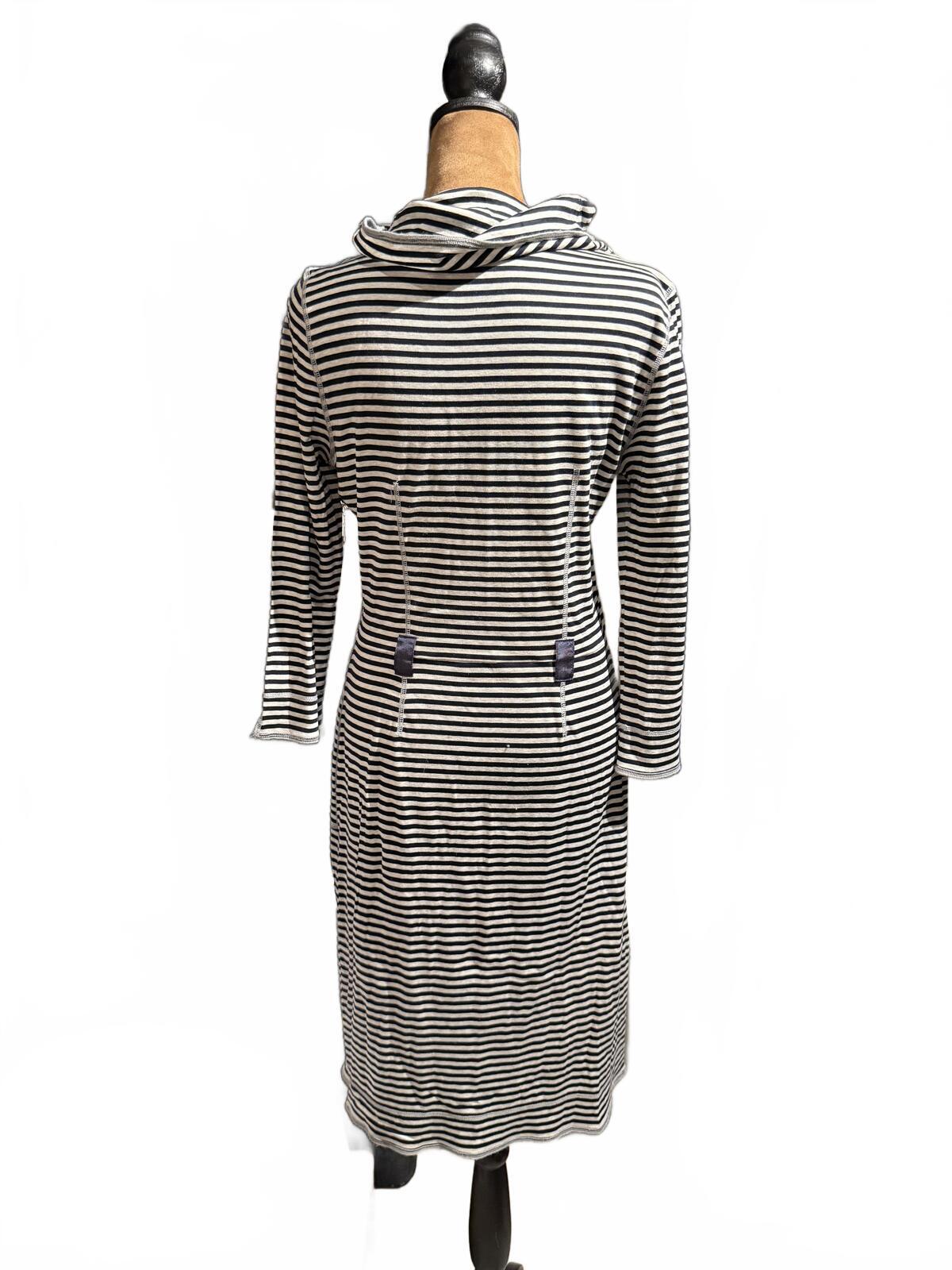 Rivamonti Striped Cowl Neck Midi Dress