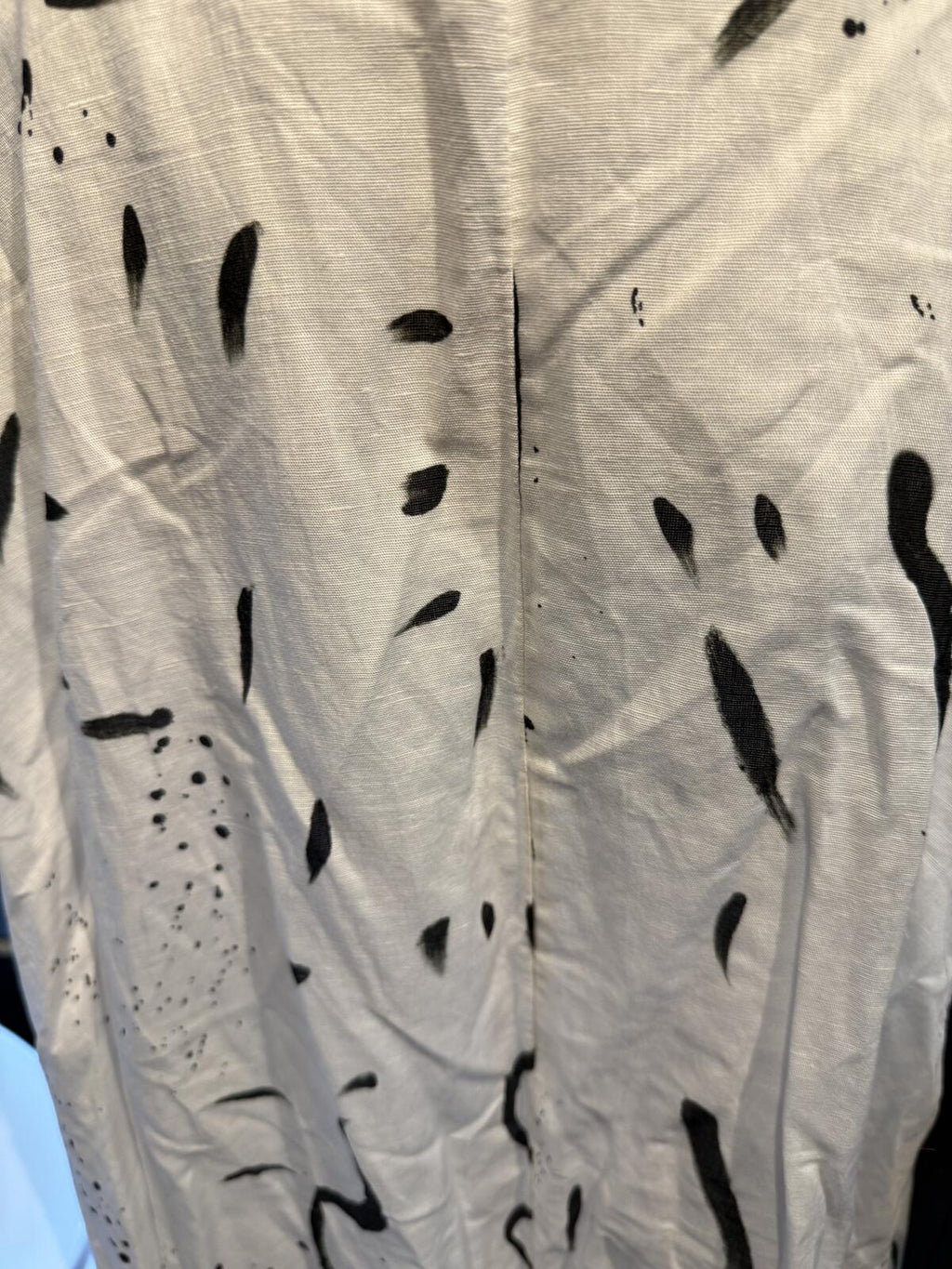 Making The Cut Beige Abstract Print Midi Skirt