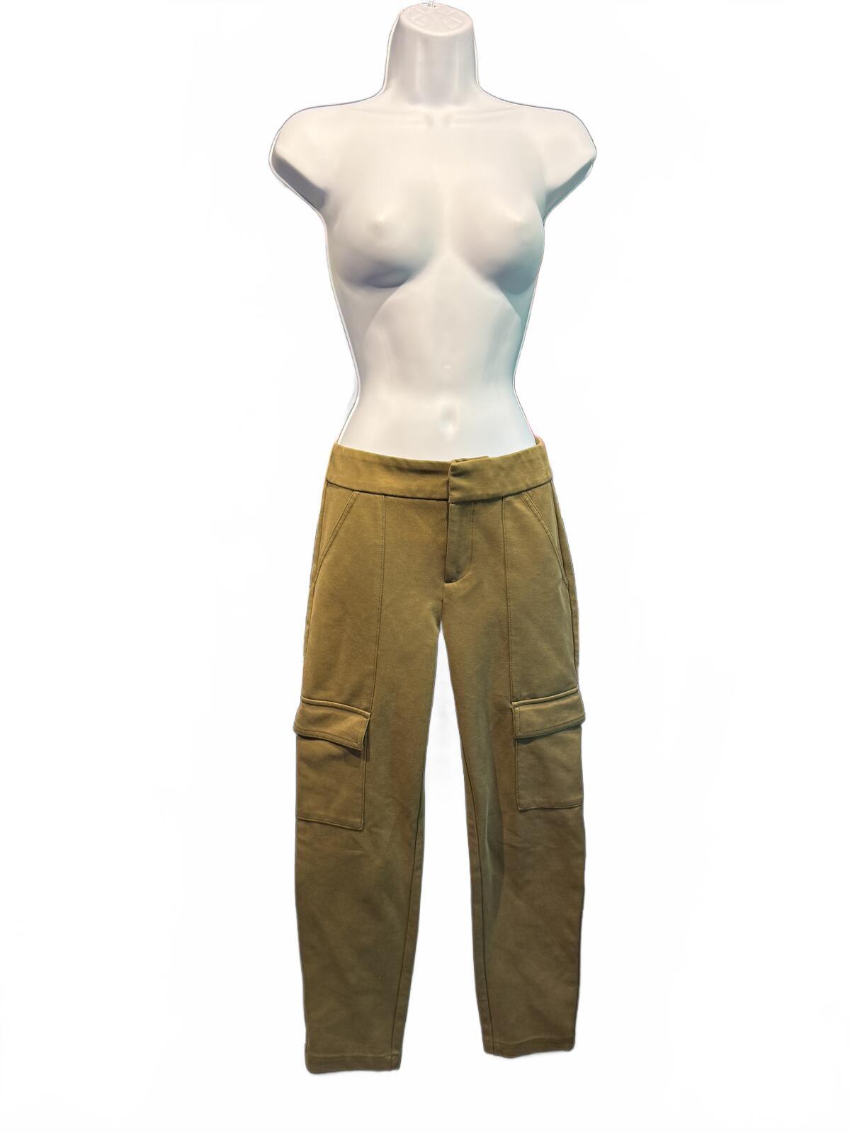 Anthropologie The Essential Slim Cargo Pants Olive Khaki