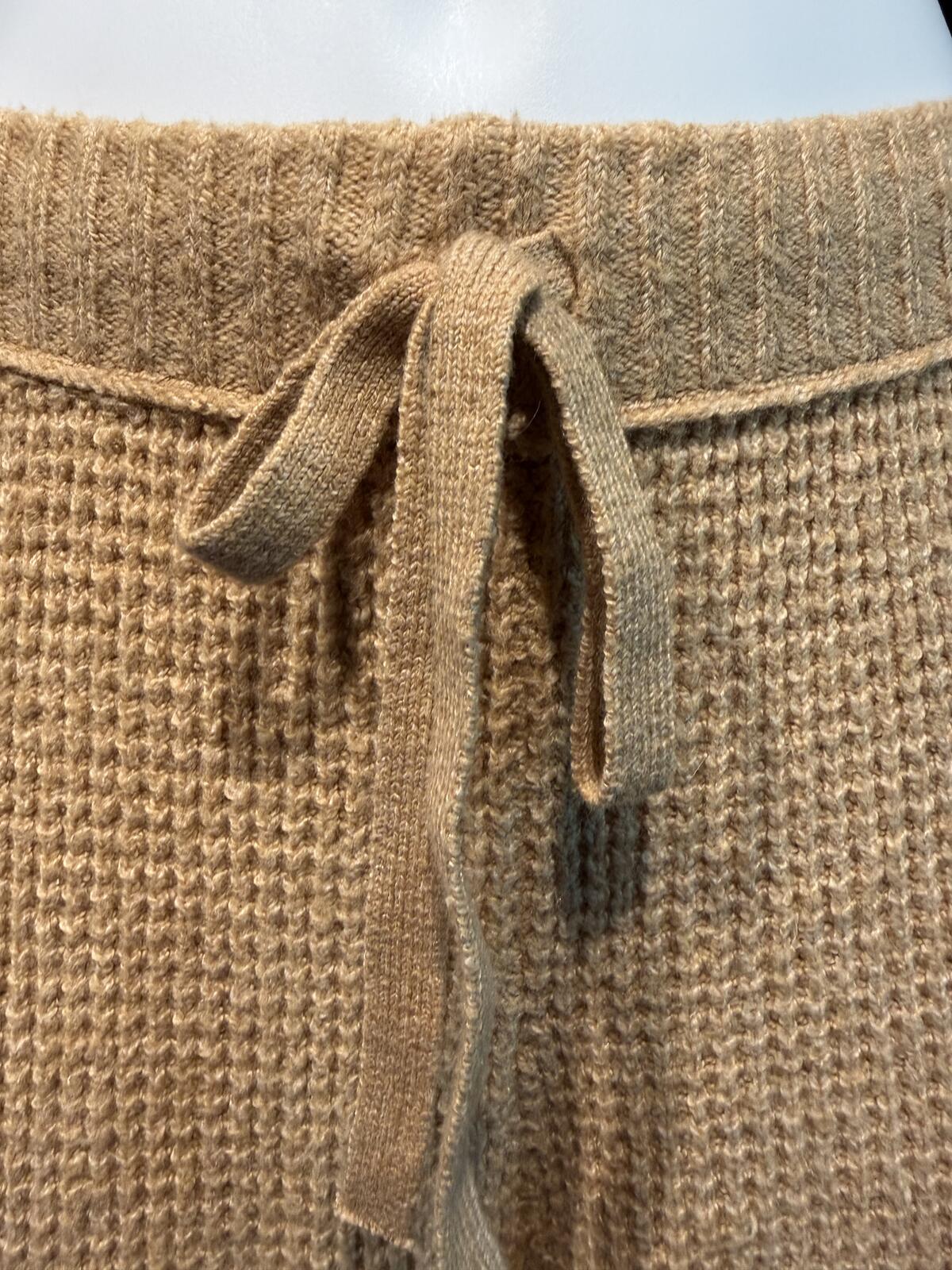 Aerie Beige Waffle Knit Lounge Jogger Pants