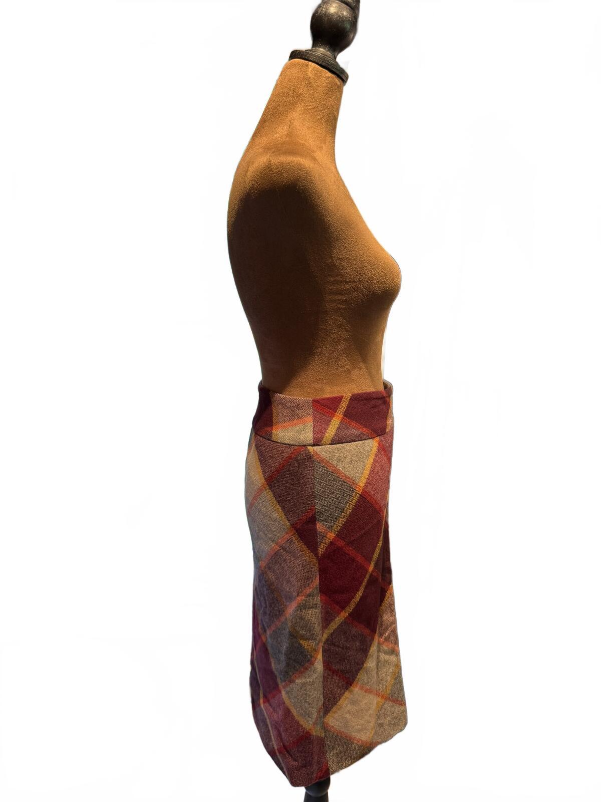 Talbots Plaid Wool Blend Skirt