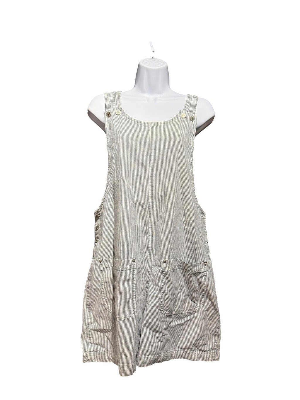 Marsh Landing Striped Cotton Overall Romper Shortsalls
