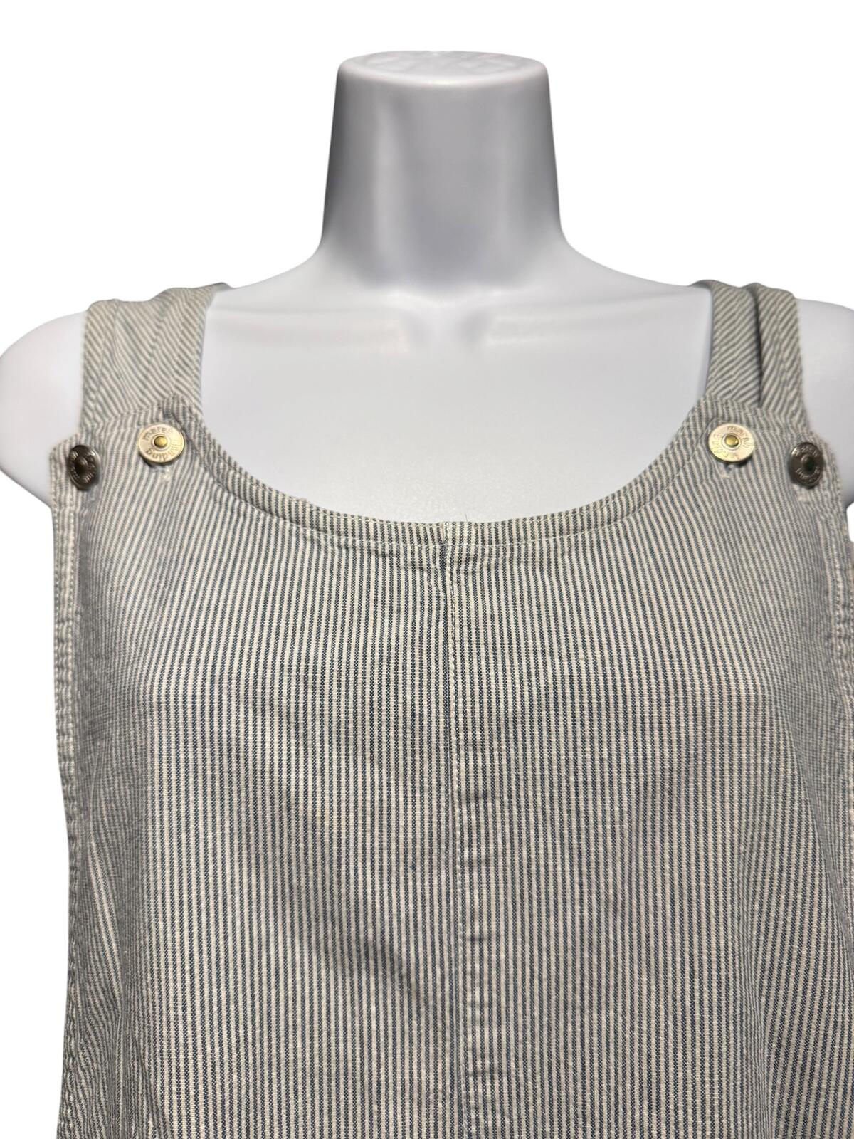 Marsh Landing Striped Cotton Overall Romper Shortsalls