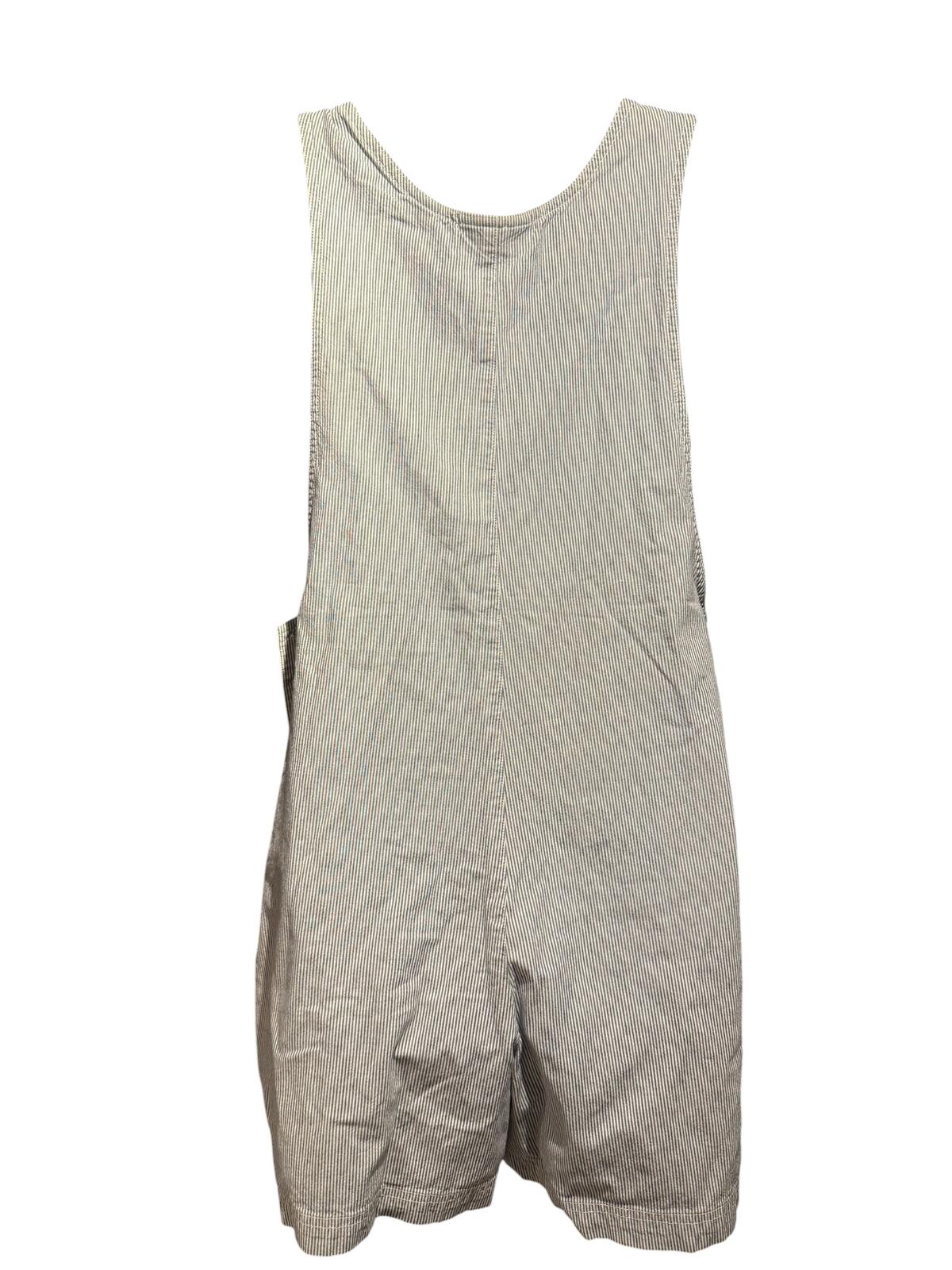 Marsh Landing Striped Cotton Overall Romper Shortsalls