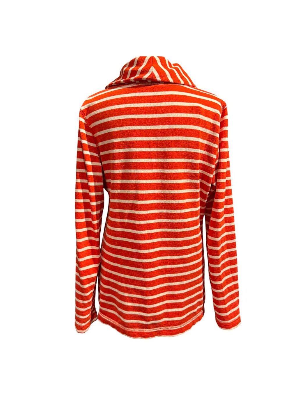 Red and White Striped Pullover Top