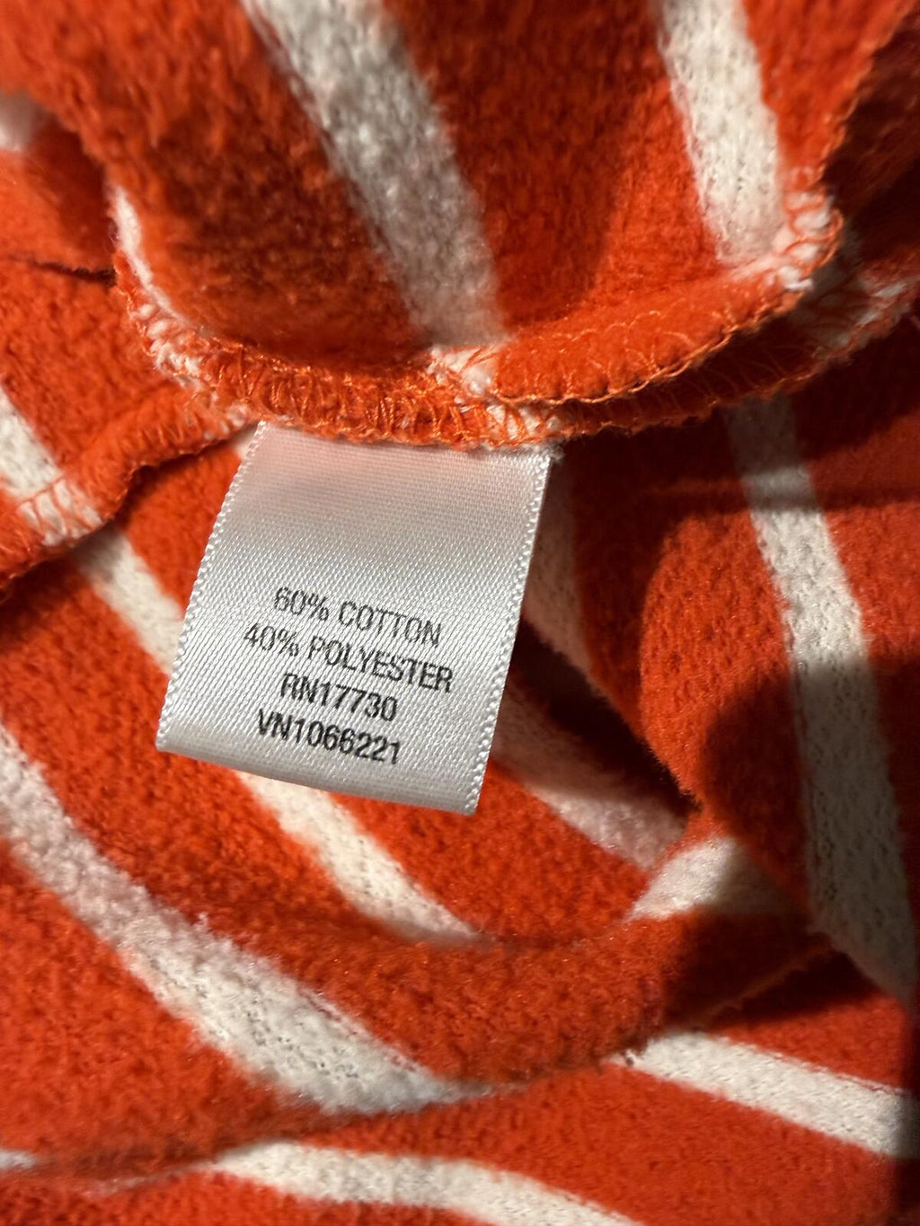 Red and White Striped Pullover Top