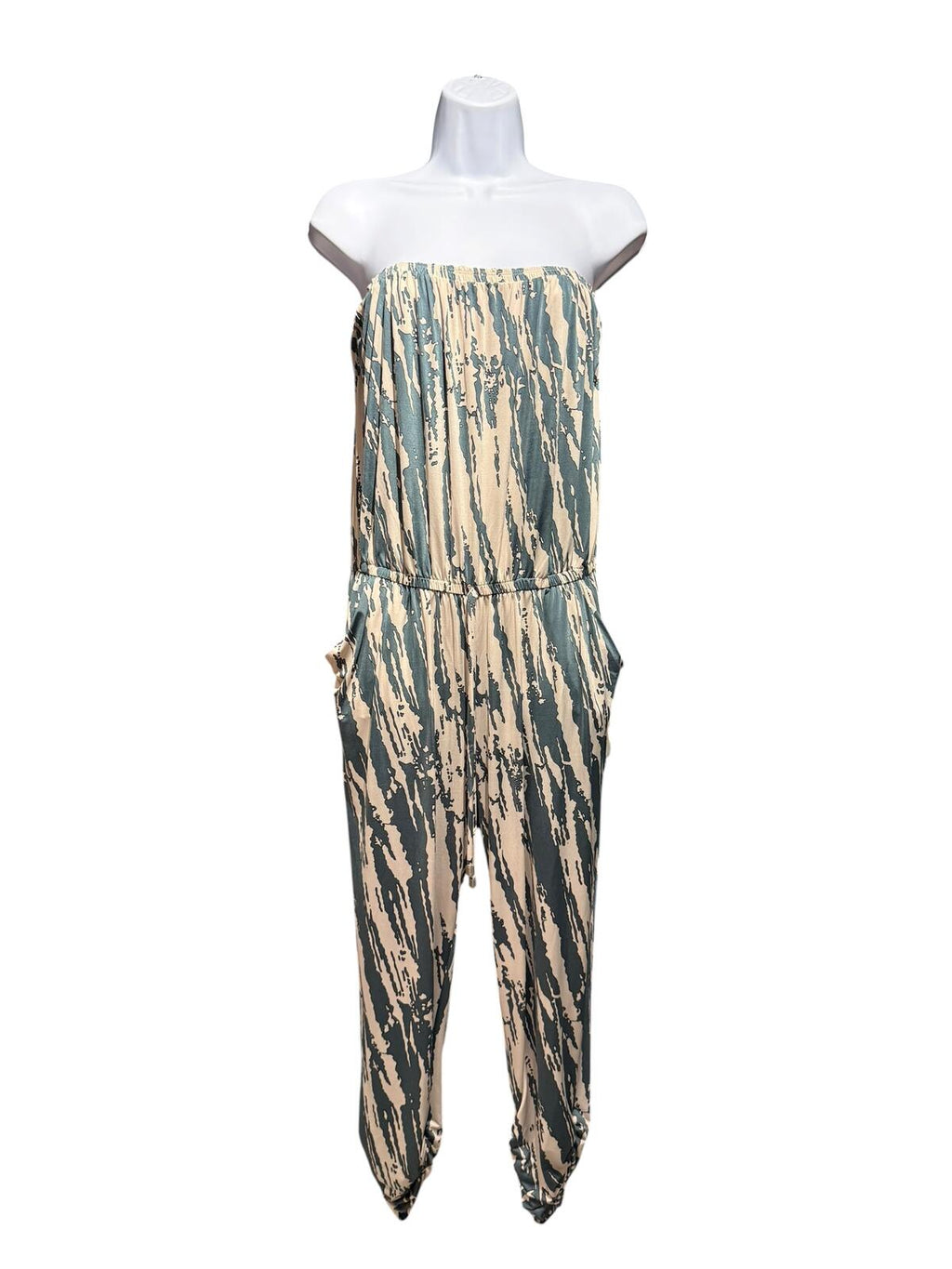 Ariella Strapless Printed Strapless Jumpsuit