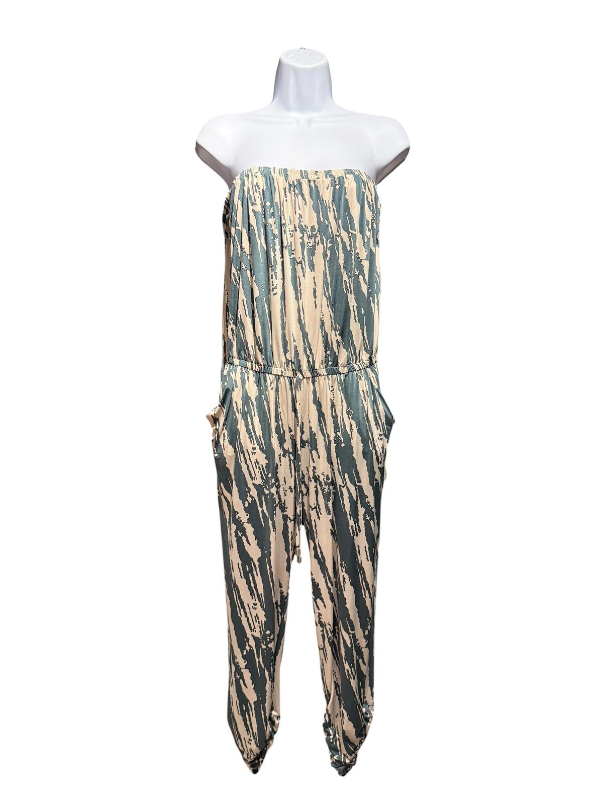 Ariella Strapless Printed Strapless Jumpsuit
