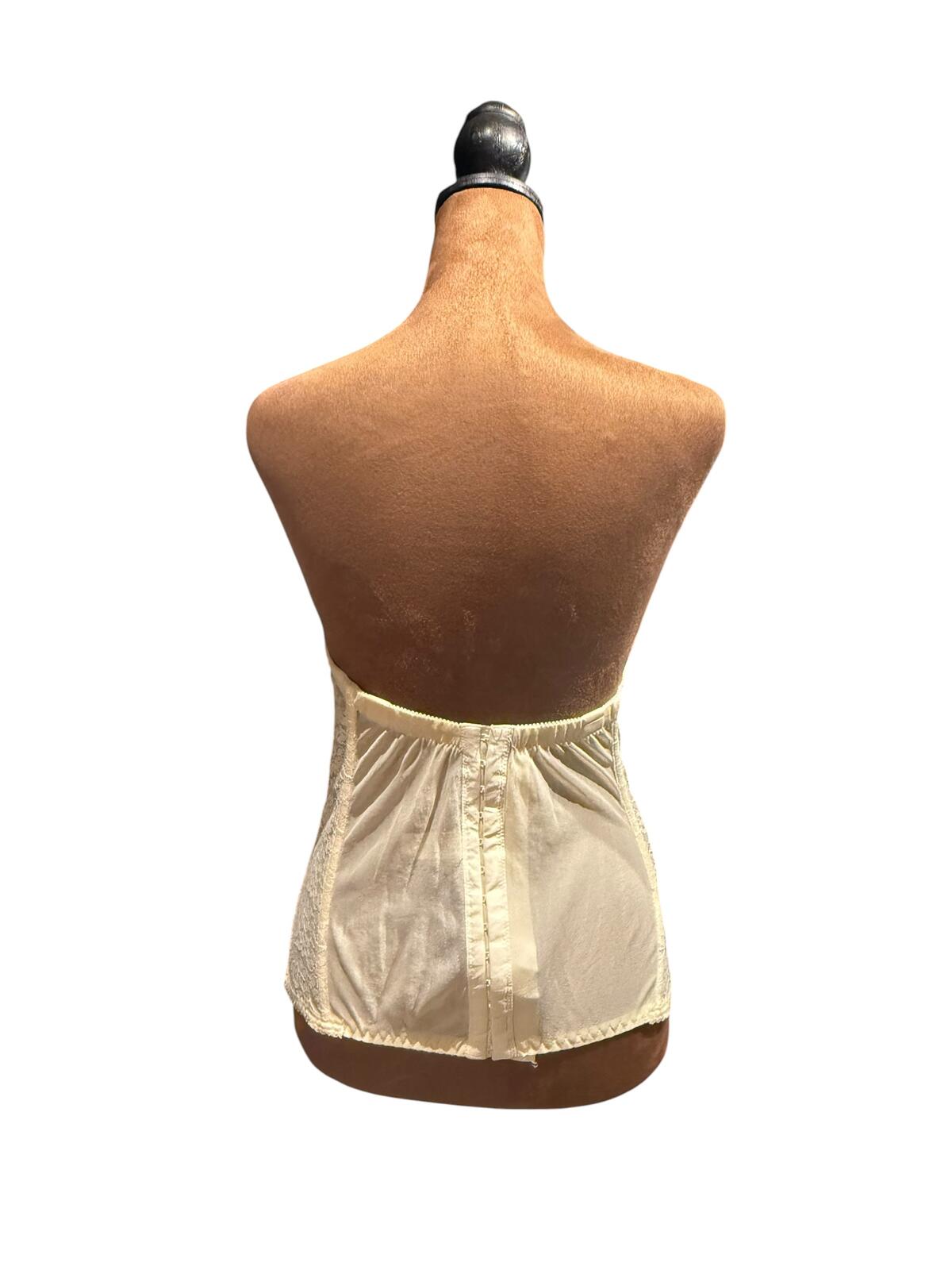 Dominique Cream Lace Strapless Bustier Corset Top 38DD