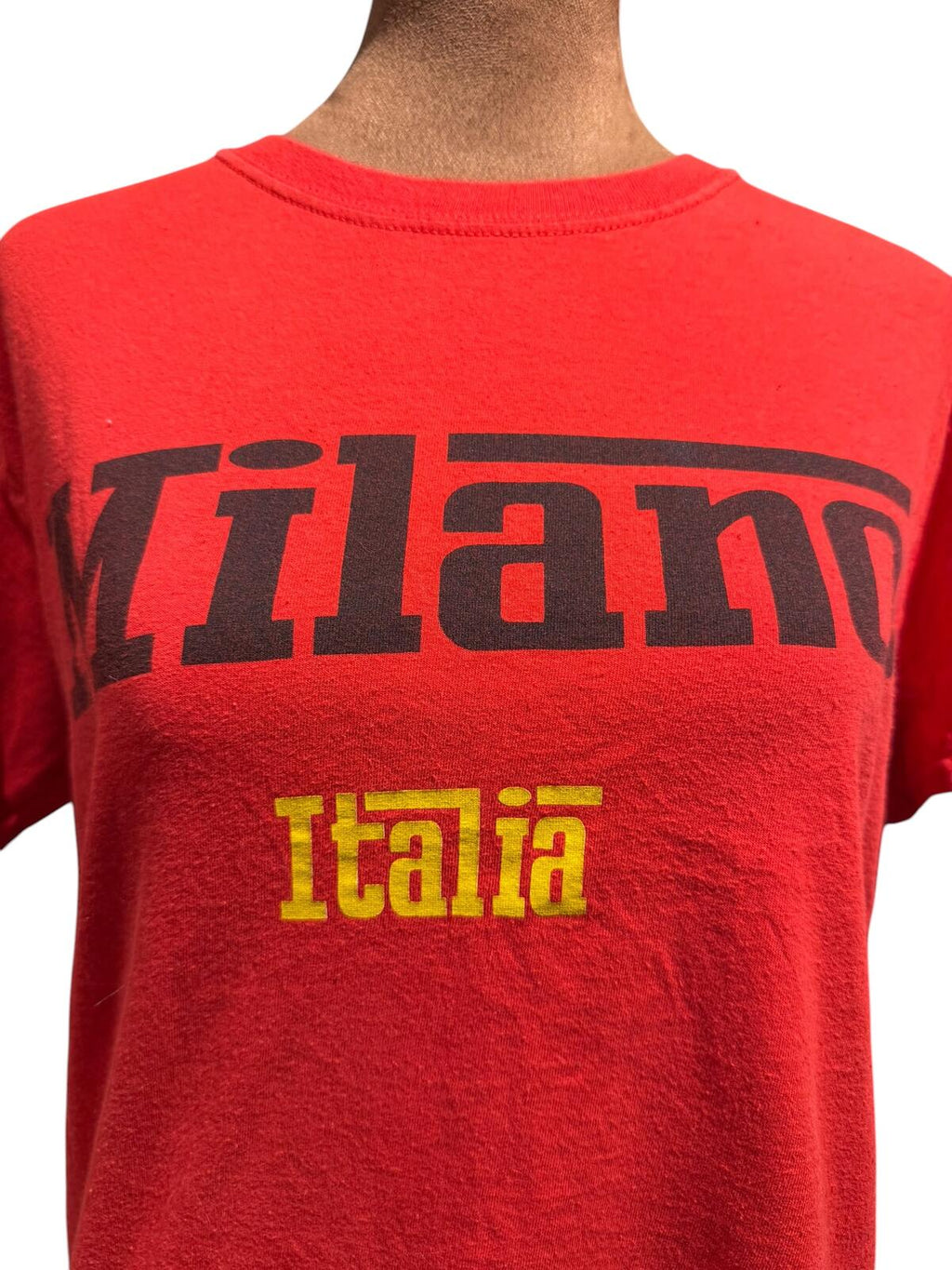 Milano Italia Graphic T-Shirt Red Vintage Style