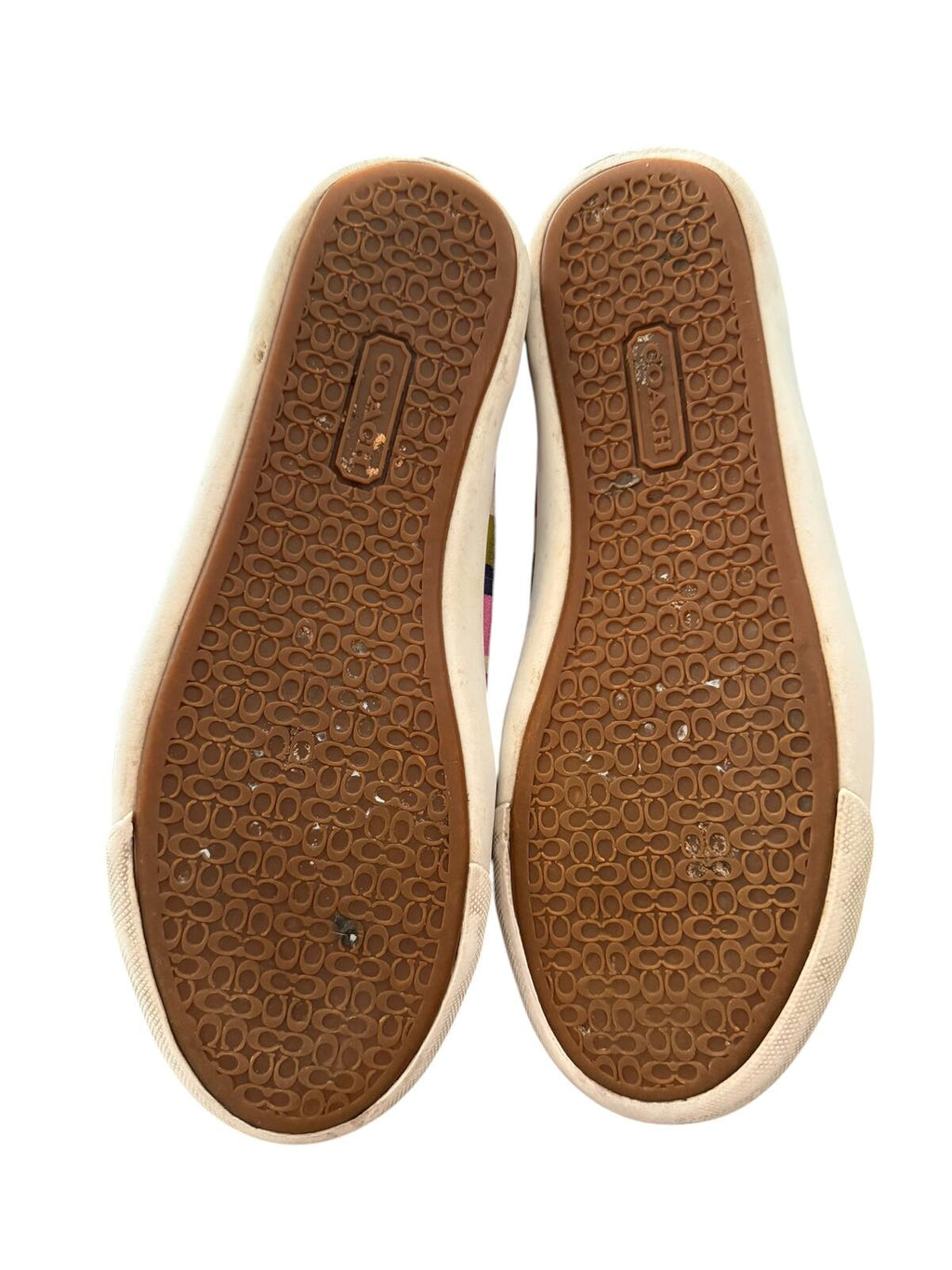 Coach Barrett Striped Leather Low Top Sneakers