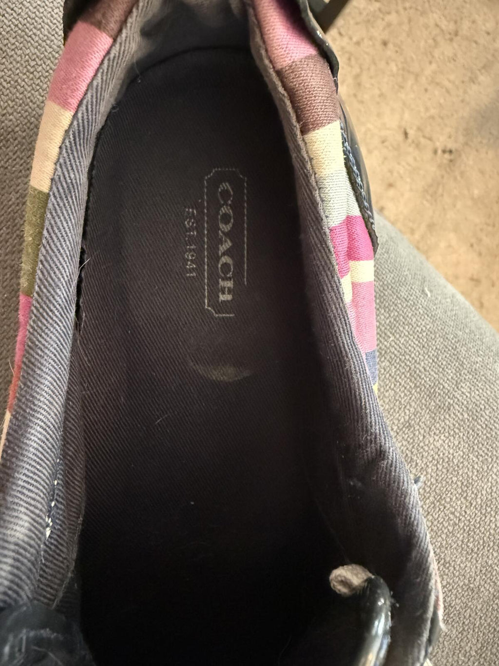 Coach Barrett Striped Leather Low Top Sneakers