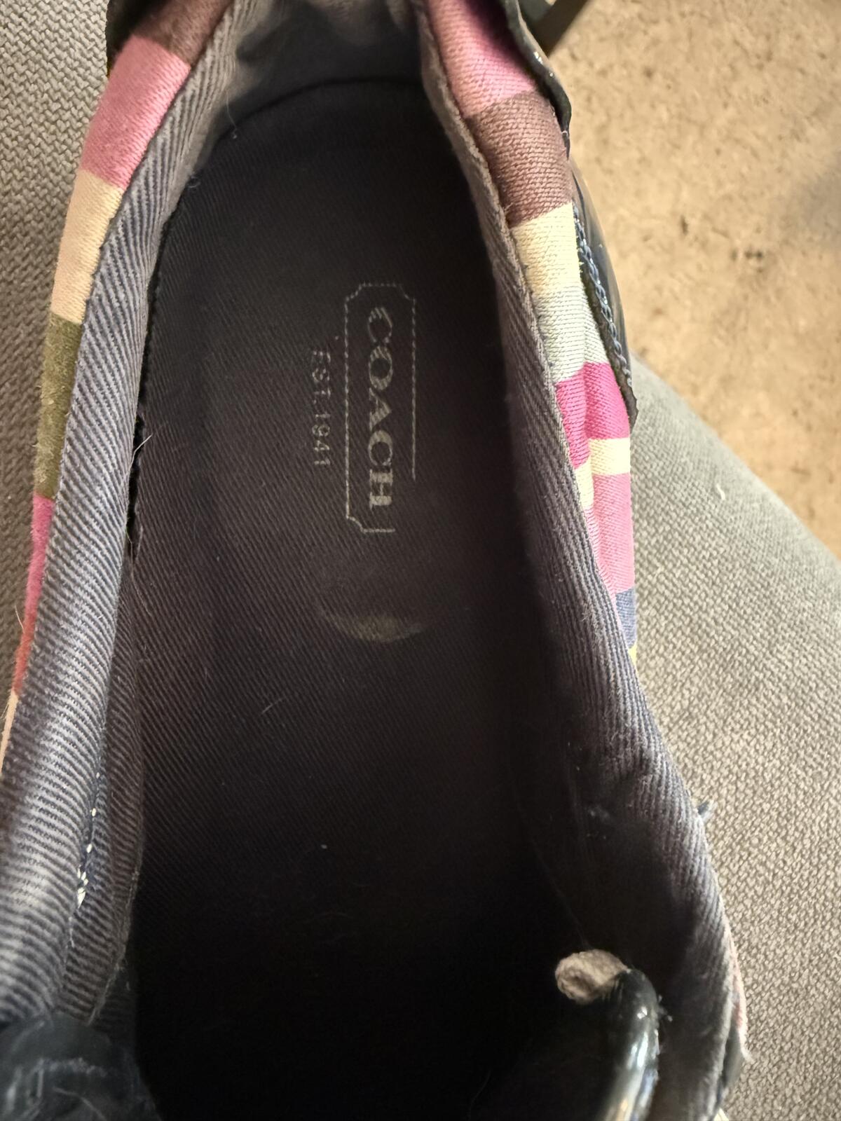 Coach Barrett Striped Leather Low Top Sneakers