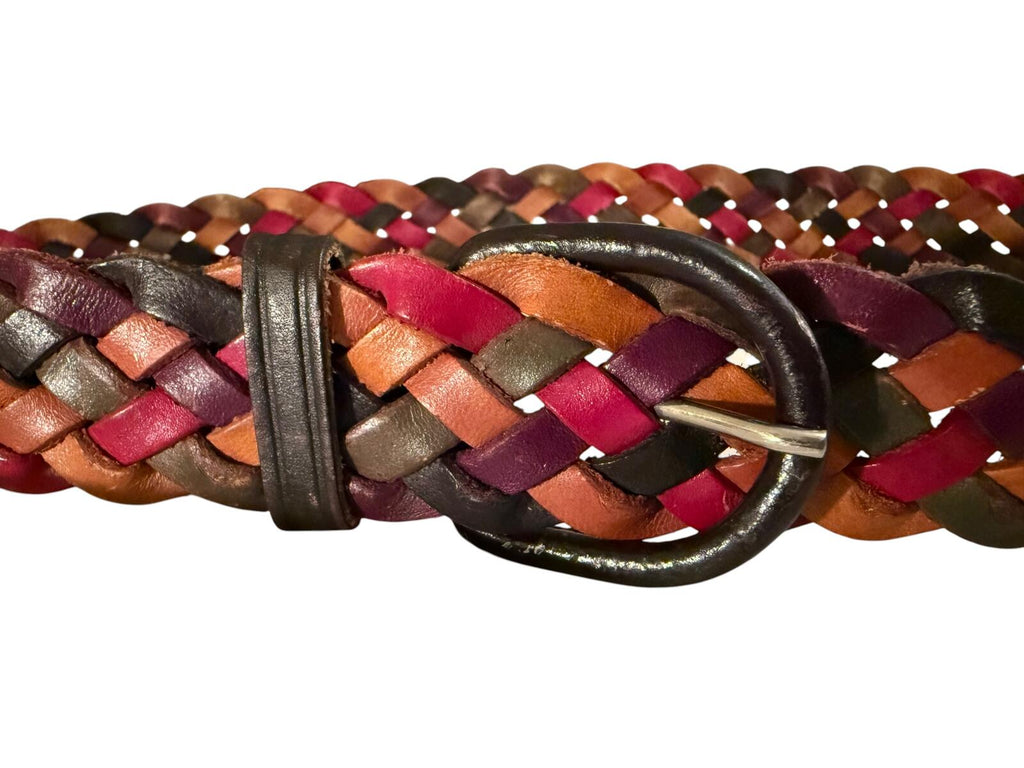Omega Multicolor Braided Leather Belt