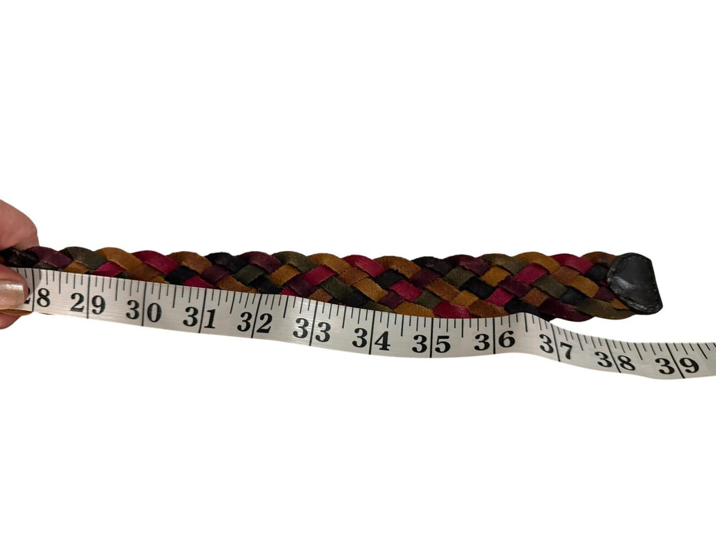Omega Multicolor Braided Leather Belt
