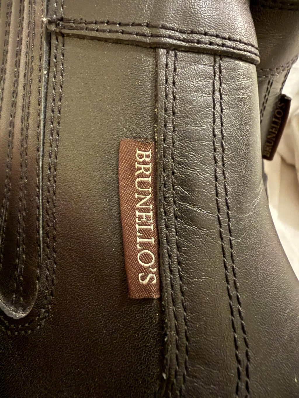 Brunello’s Black Leather Cowboy Ankle Boots