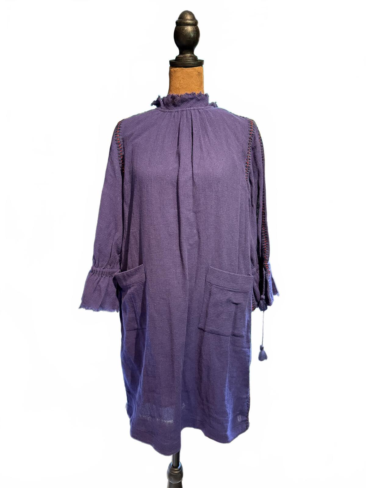 SEA New York Purple Linen Tunic Dress
