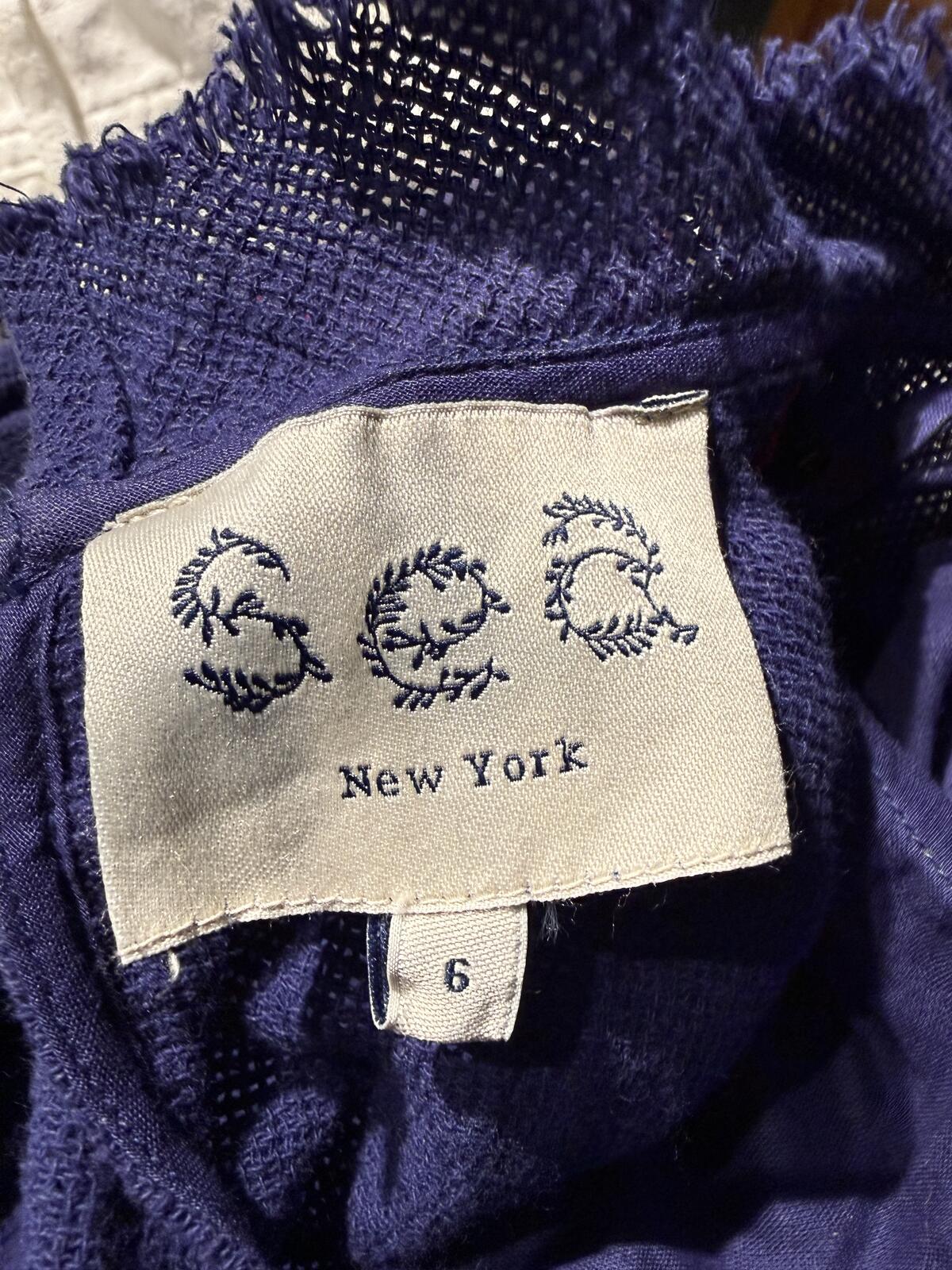 SEA New York Purple Linen Tunic Dress