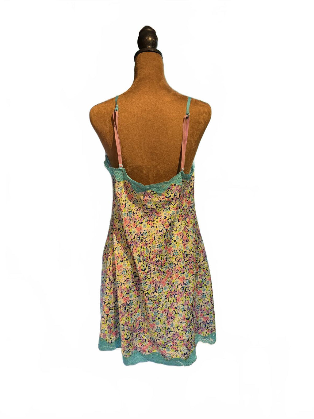 Victoria's Secret Floral Lace Trim Chemise Nightgown