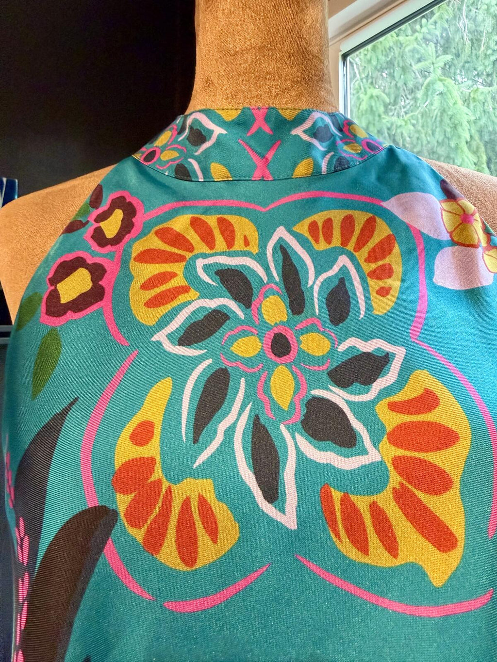 Johnny Was Jade Floral Halter Top Tunic Blouse