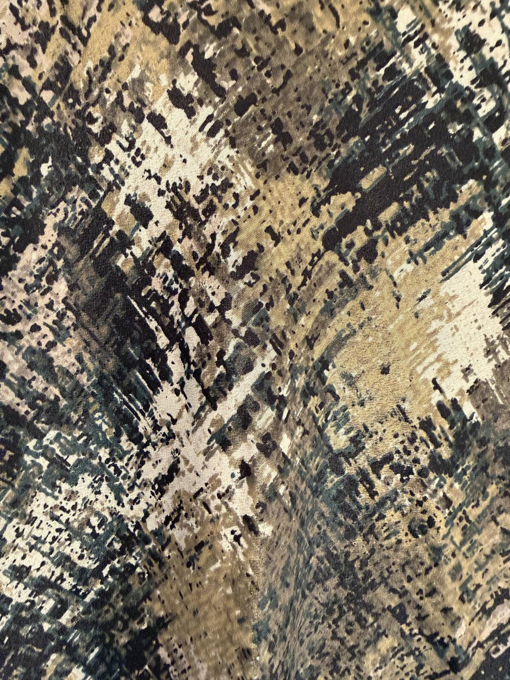 Venezia Brown Black Abstract Print Spaghetti Strap Maxi Dress