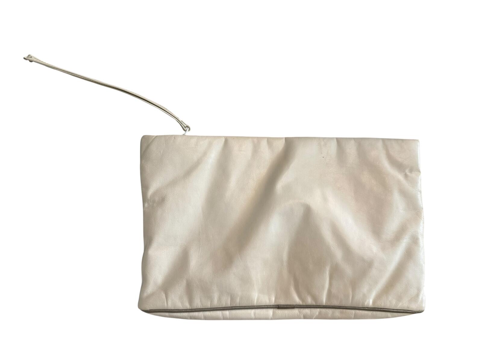 Karen Vintage Beige Studded Nylon Clutch Wristlet Pouch