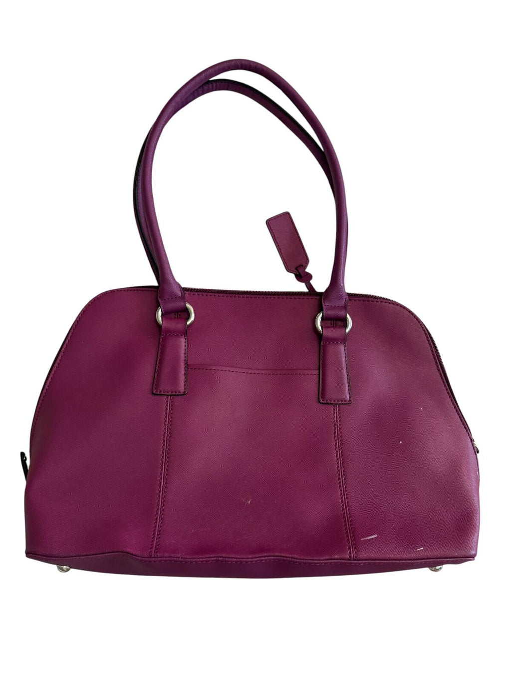 Tignanello Magenta Saffiano Leather Dome Satchel Shoulder Bag